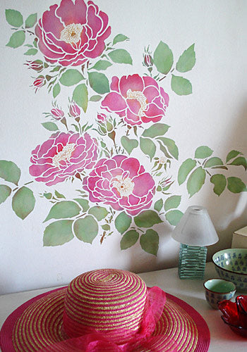 Cottage Rose Stencil