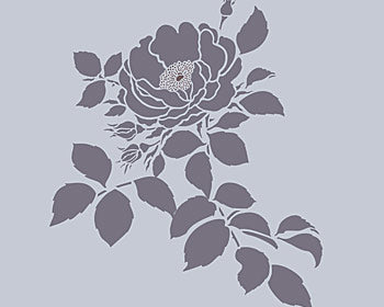 Cottage Rose Stencil