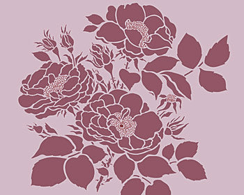 Cottage Rose Stencil