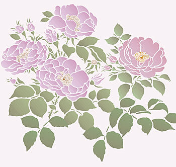 Cottage Rose Stencil