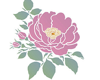 Cottage Rose Stencil