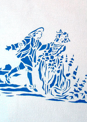 Toile Courting Couple Stencil