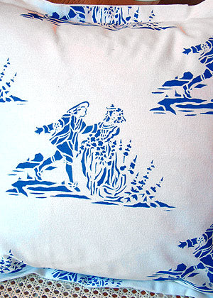 Toile Courting Couple Stencil