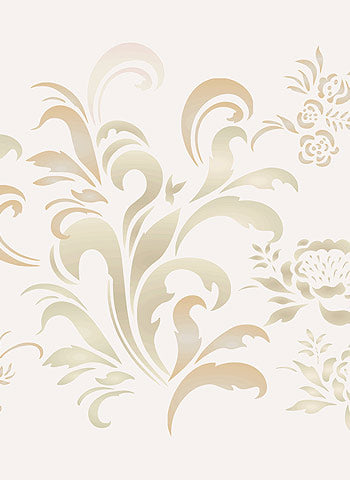 Damask Acanthus Swirls Stencil