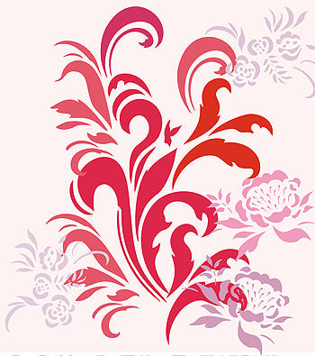 Damask Acanthus Swirls Stencil