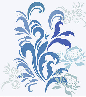 Damask Acanthus Swirls Stencil