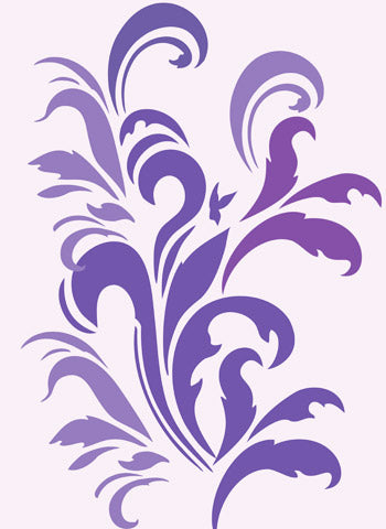 Damask Acanthus Swirls Stencil