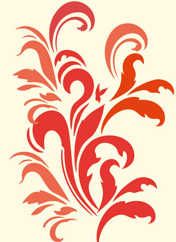 Damask Acanthus Swirls Stencil