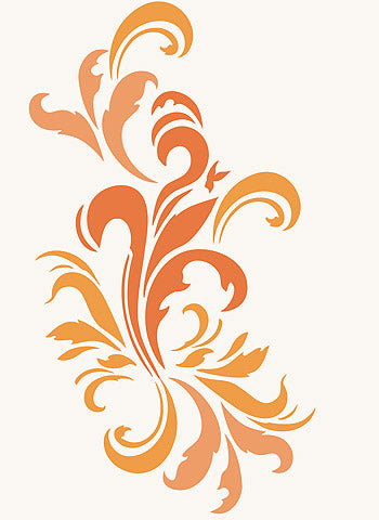 Damask Acanthus Swirls Stencil