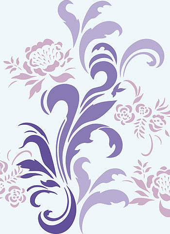 Damask Acanthus Swirls Stencil