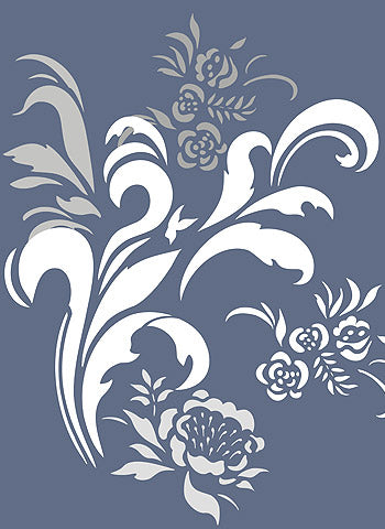 Damask Acanthus Swirls Stencil