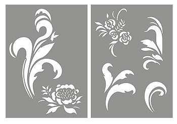 Damask Acanthus Swirls Stencil