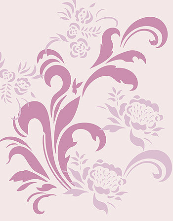 Damask Acanthus Swirls Stencil