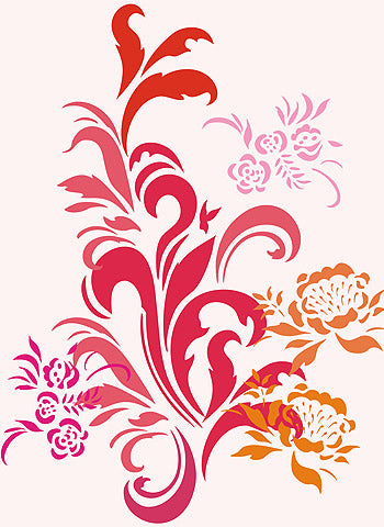 Damask Acanthus Swirls Stencil