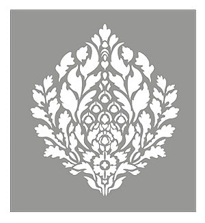 Damask Coeur de Lys Stencil