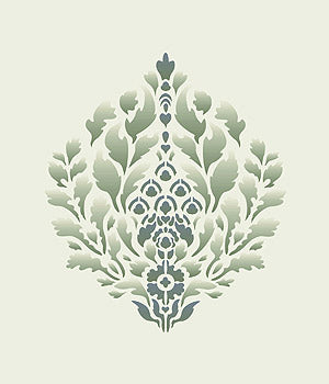 Damask Coeur de Lys Stencil