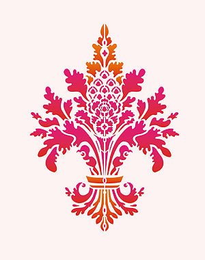 Damask Fleur de Lys Stencil