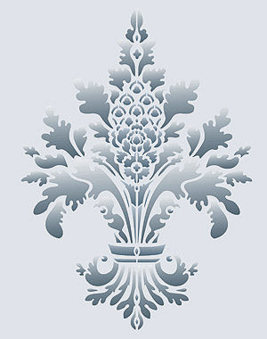 Damask Coeur de Lys Stencil