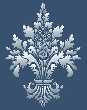 Damask Fleur de Lys Stencil