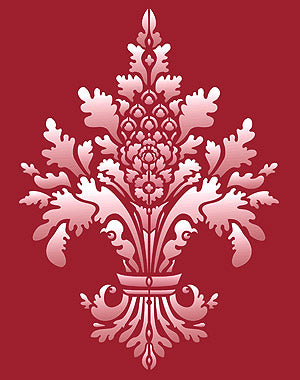 Damask Fleur de Lys Stencil