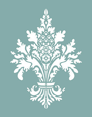 Damask Coeur de Lys Stencil