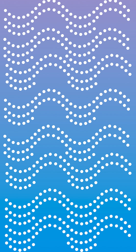 Dotty Waves Stencil