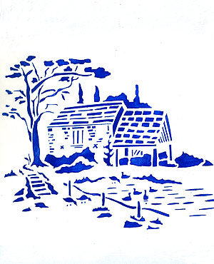 Toile Duck Pond Stencil