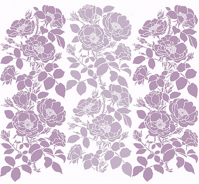 Oversize Wild Rose Stencil