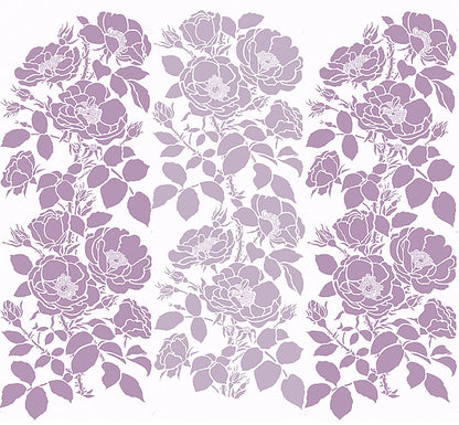 Oversize Wild Rose Stencil