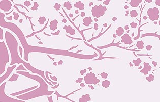 Large Cherry Blossom Stencil