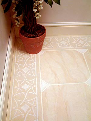 Moroccan Filigree Border and Corner Stencil