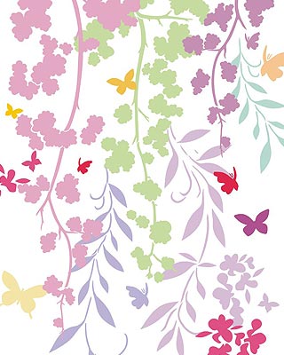 Flower Silhouettes Theme Pack Stencil