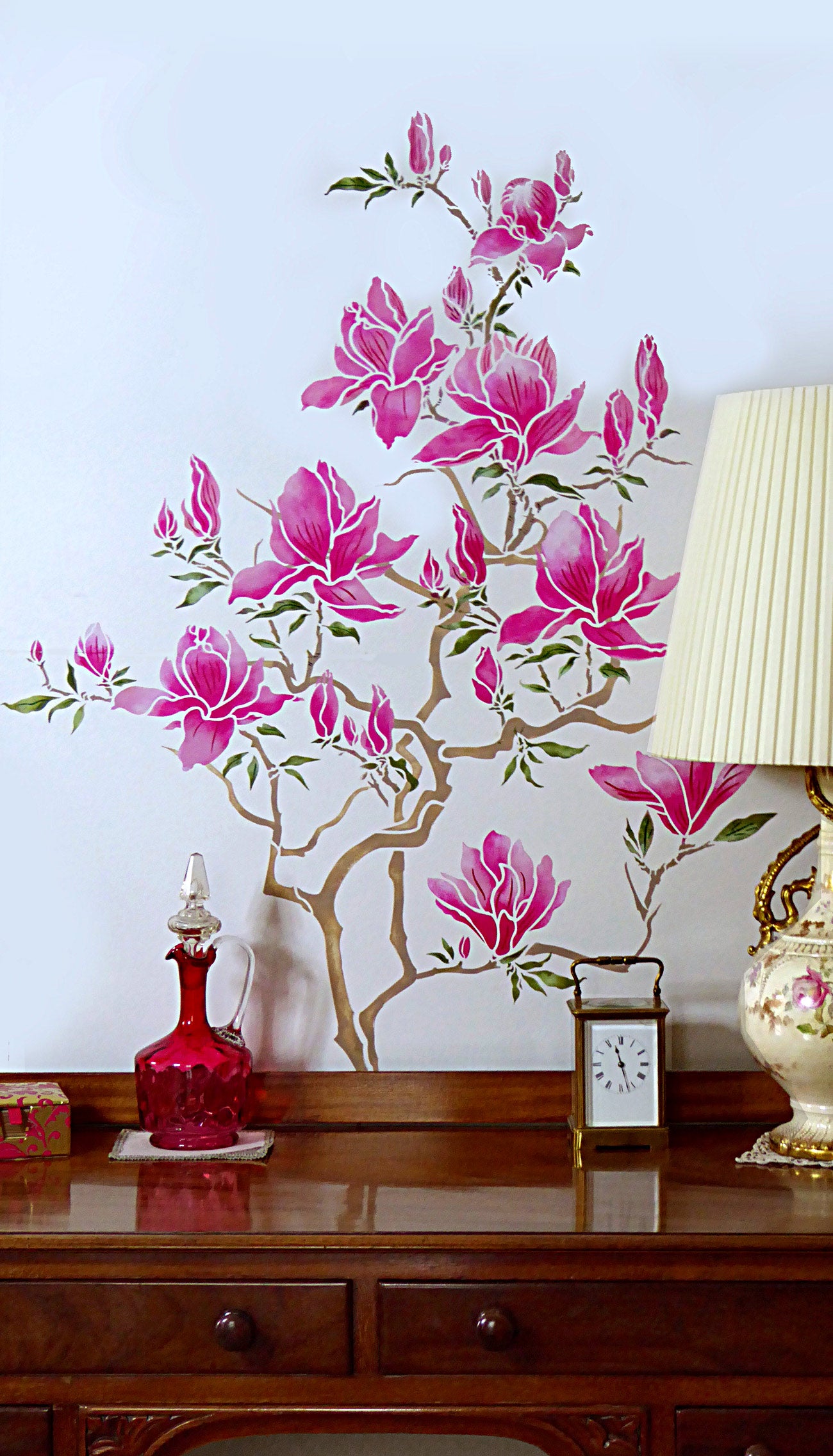 Flowering Magnolia Tree Stencil