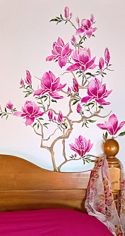 Flowering Magnolia Tree Stencil