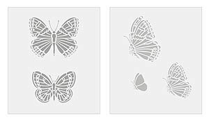 Garden Butterflies Stencil