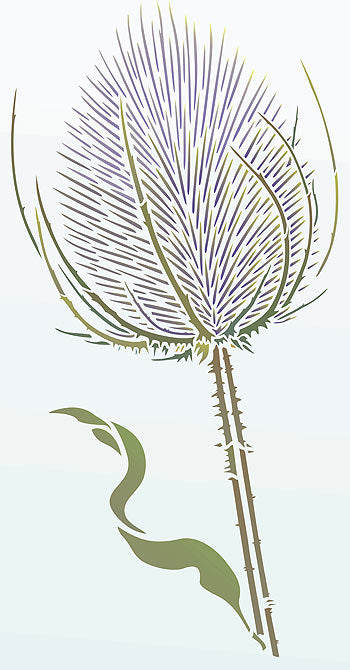 Giant Wild Teasel Stencil 1