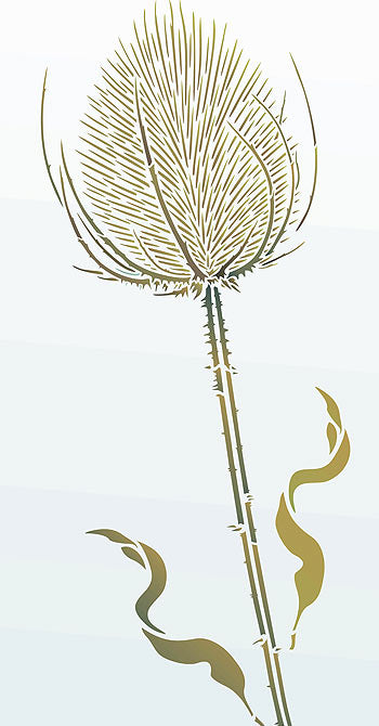 Giant Wild Teasel Stencil 1