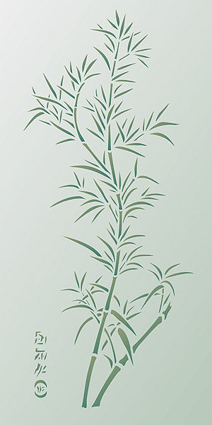 Graceful Bamboo Stencil