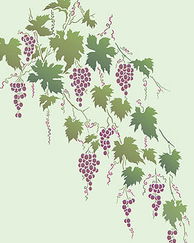 Grapevine Stencil