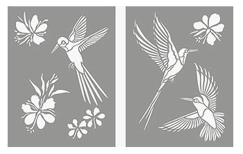 Humming Birds Stencil