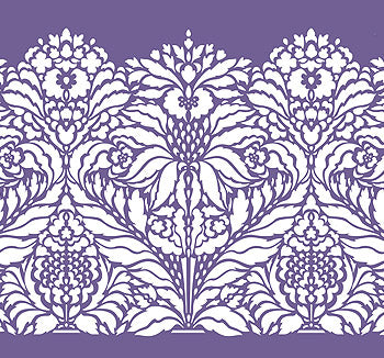 Indian Floral Damask Border Stencil