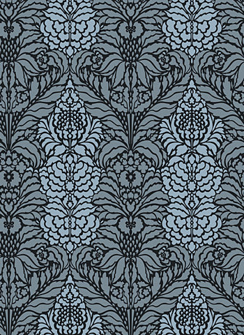 Indian Floral Damask Stencil