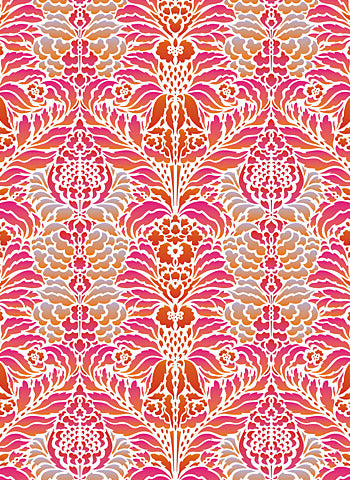 Indian Floral Damask Stencil