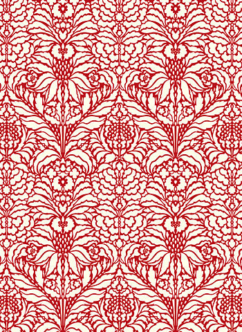 Indian Floral Damask Stencil