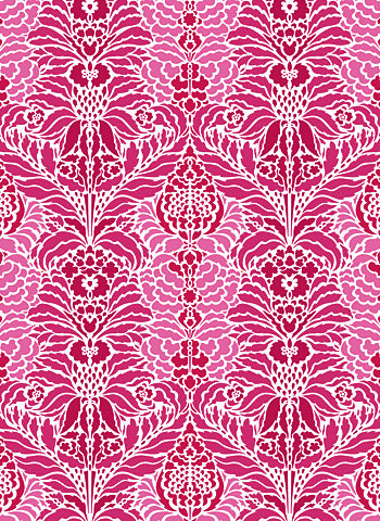 Indian Floral Damask Stencil