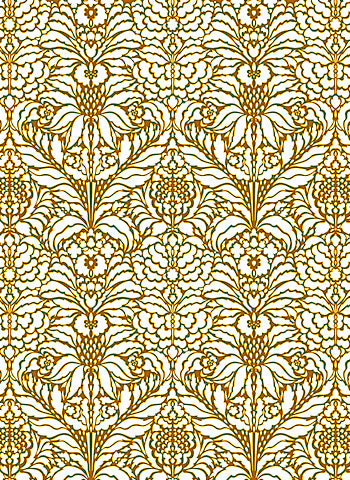 Indian Floral Damask Stencil