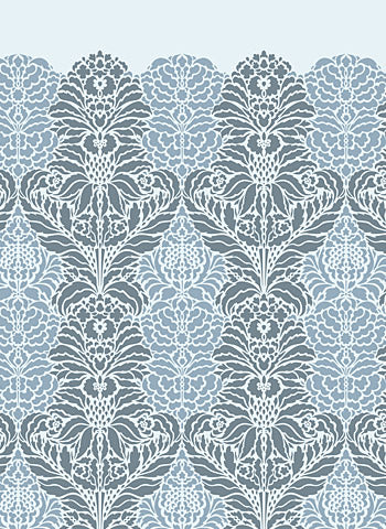 Indian Floral Damask Stencil