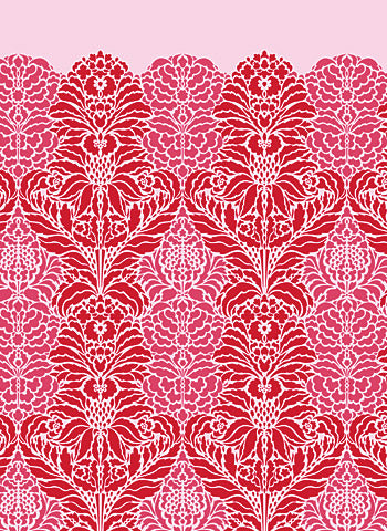 Indian Floral Damask Stencil