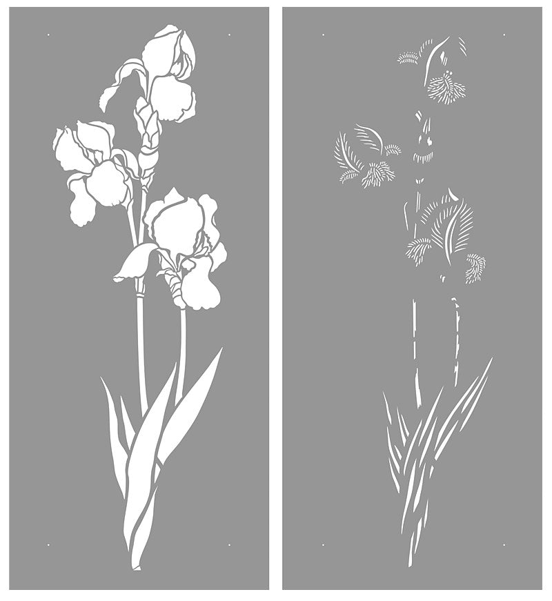 Iris Stencils 1 and 2