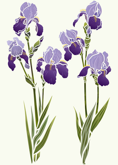 Iris Stencils 1 and 2